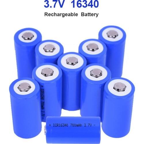100% real capacity 16340 Battery 3.7V Lithium Rechargeable Batteries CR123A Battery For LED Flashlight