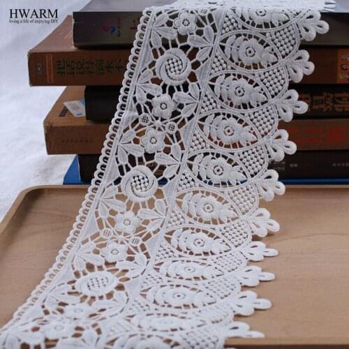 5yard lace fabric wedding decoration small flower embroidery cotton lace for needlework trimmings for clothing DIY Milksilk deco