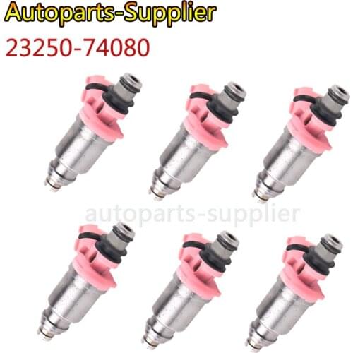 6Pcs/Lot 23250-74080 Fuel Injection 23209-74080 For Toyota 92-97 Land Cruiser Lexus 96-98 LX450 4.5L V8 2320974080