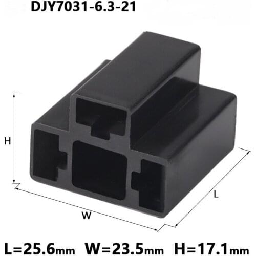 Free shipping 100pcs DJY7031-6.3-21 6.3mm 3Pin AMP Car Electrical Wire Connectors