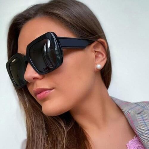 Large Rectangular Luxury Designer Sunglasses Black Shades For Women Men 2021 Newest Unique Square Overszied Sun Glasses UV400