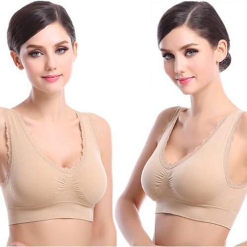 Sexy Lingerie Bra With Pads Women Seamless Push Up Plus Size Sports Wireless Comfortable Sleep Active Bra Workout Fitness
