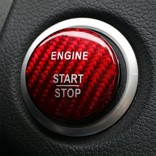 Cardimanson Engine Start Stop Button for Infiniti Q30 Q30S QX30 Carbon Fiber Sticker Cover Accessories Car Styling