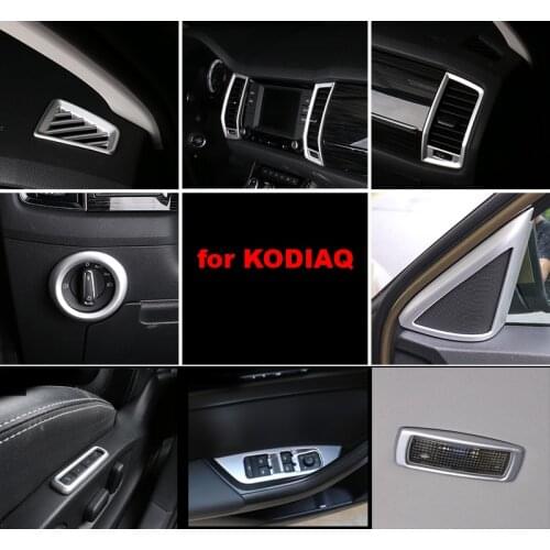 For SKODA KODIAQ Interior decorative frame silver