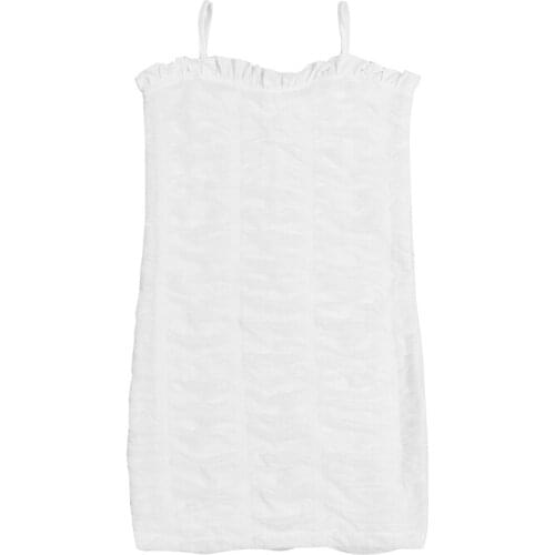 Hot Summer Kids Slip Dress Solid Color Spaghetti Strap Sleeveless Straight Brace Sundress with Frills for Girls 1-6 Years