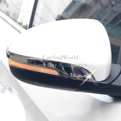 For Hyundai Tucson 2015-2019 Rear View Mirror Cover Trim Side Door Rearview Mirrors Frame Molding Protector Chrome Car Accessory