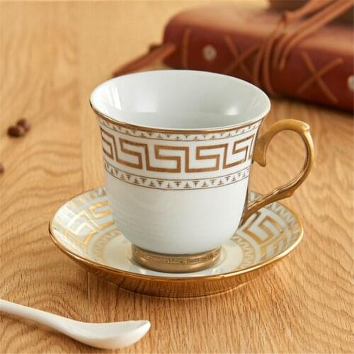 Europe Coffee Cup And Saucer Set Porcelain MugsTea Bone China Teacup Espresso Party Drinking Home Decoration