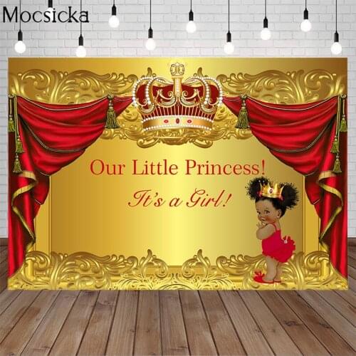 Newborn Baby Shower Photography Background Princess Yellow Theme Banner Backdrop Birthday Party Background For Photo Studio