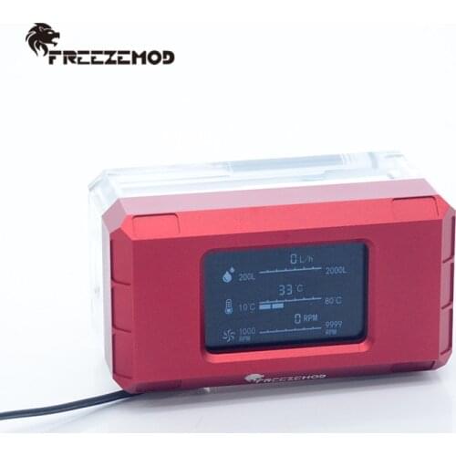 FREEZEMOD PC Water Cooler 2019 New Intelligent Computer Flow Speed LCD Temperature Detection Water Cooler Flow Meter. LSJ-ZN