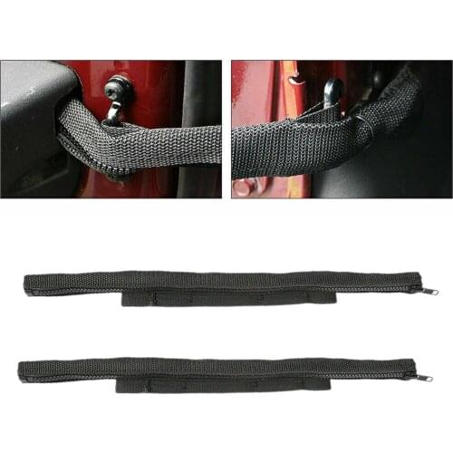Set of 2 Door Limiting Straps Wire Protecting Harness for Jeep Wrangler JK