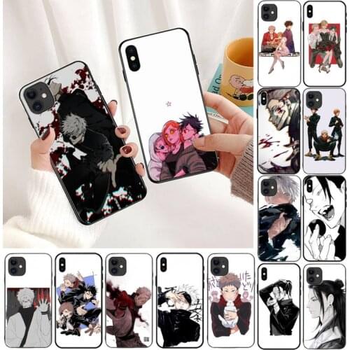 Manga Jujutsu Kaisen Anime White art Phone Case for iPhone11 12 pro X SE 2020