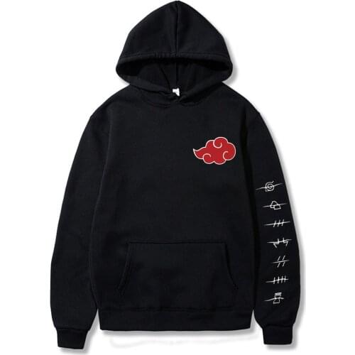 Mens Hoodie Anime Hoodies Akatsuki Print Streetwear Pullover Graphic Hoodie Sweatshirt Tops Sudaderas Sweat Homme Clothes