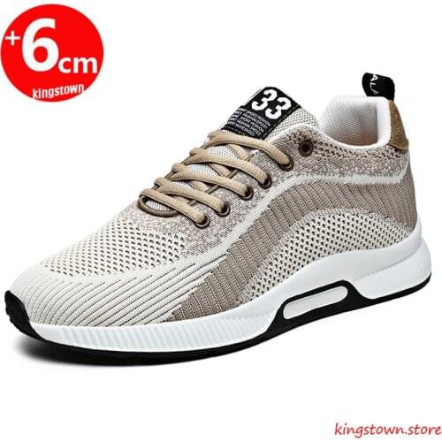 Sport Sneakers Men Invisible Height Increasing Shoes Man Elevator Shoes Insole 6CM Sport Shoes
