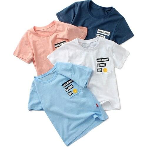 2020 New Kids T Shirt Summer Boys Girls Cotton Cartoon Print T Shirt Kids Casual Short-sleeved Tops Childrens Clothing