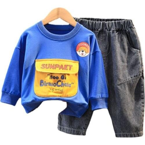 New Autumn Baby Girl Clothes Children Boys Cotton Casual T-Shirt Pants 2Pcs/Sets Toddler Fashion Costume Outfits Kids Tracksuits