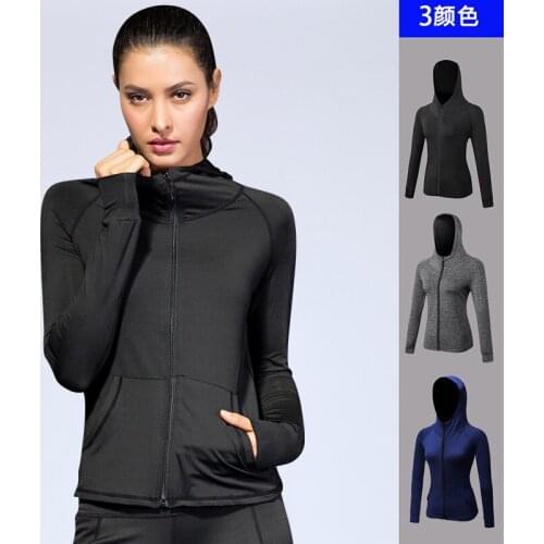 Autumn Women Sport Jacket Quickly Dry Zip Up Hoodie Sweatshirt Running Jogger Fitness Gym Workout Casual Sport Jacket Sportswear