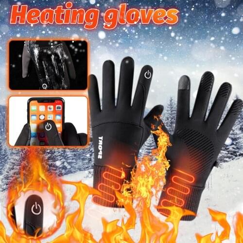 Touchscreen Heating Men Women Gloves Winter Velvet Waterproof Skidproof Mankind Mittens Climbing Full Finger Warm Unisex Glove