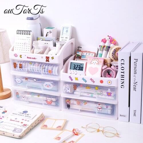 Plastic Makeup Drawer Organizer Box Jewelry Storage Box Container Make Up Drawers Cosmetic Case Box Desktop Storage Box