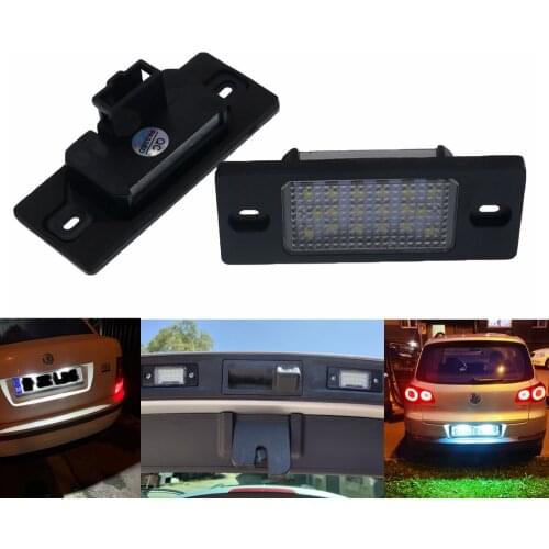2Pcs No Error 18Led Number License Plate Light For VW Golf 5 Touring Touareg Tiguan Porsche Cayenne Passat B5