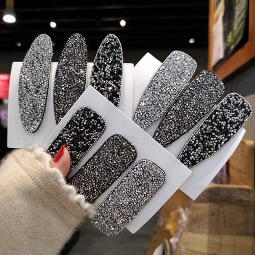 1 Pcs Luxury Full Crystal Waterdrop Rectangle Oval Hairpins Elegant Headbands Hair Clip Barrettes Hair Accessories Dropshipping