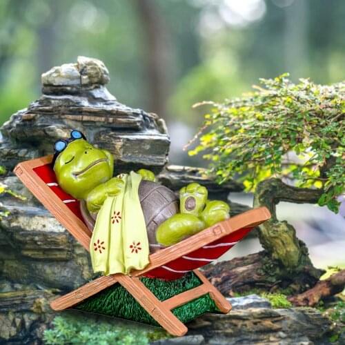 Garden Statue Tortoise Recliner Simulation Cool Tortoise Resin Sculpture Animal Crafts Garden Patio Landscape Garden Decoration