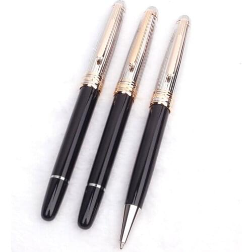 Luxury Ballpoint Pen Resin Metal Stripe Rollerball Fountain Pens for Writing Office Supplies