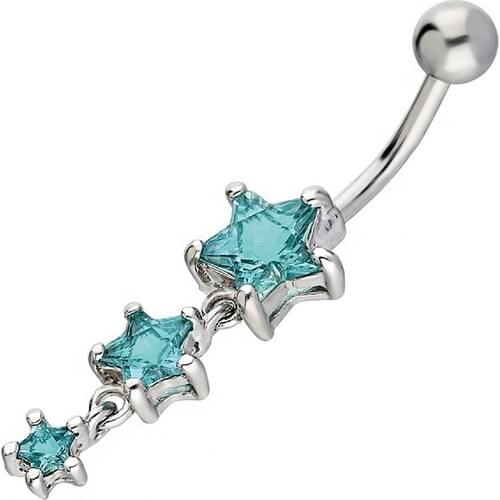 Getss Prg004A Star Model Steel Navel Piercing
