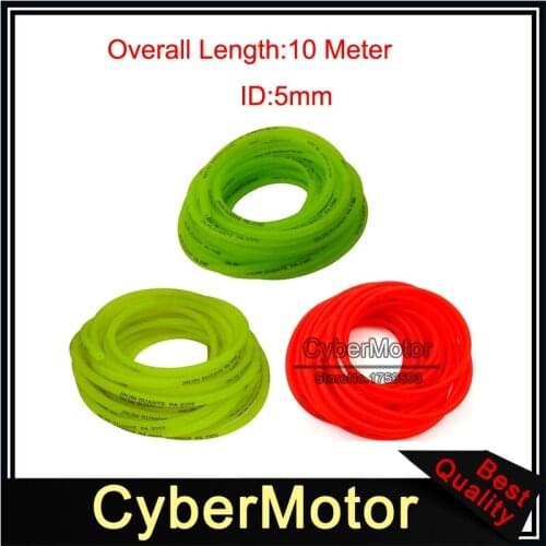 10 Meter 5mm Motorcycle Gas Fuel Hose Line Pipe Tube For Pit Dirt Motor Bike ATV Quad 4 Wheeler Go Kart Motocross