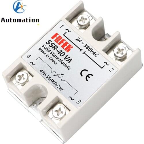 Solid State Relay SSR-10VA SSR-25VA SSR-40VA 10A 25A 40A Relais Regulator 24-380VAC Output SSR 10VA 25VA 40VA 50VA 60VA 100VA