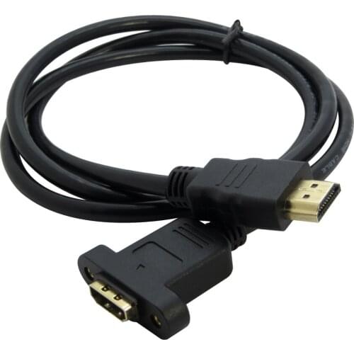 V1.4 3D HDMI Male to Female M/F Line Panel Mount 1080P Extension Adaptor For Monitor Projector BD Player