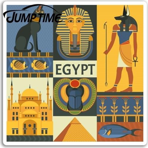Jump Time for Egypt Vinyl Stickers Cairo Egyptian Fun Travel Sticker Luggage Car Bumper Decal Waterproof Car Accessories