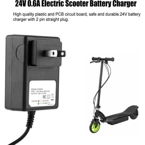 24V 0.6A Electric Scooter Battery Charger Balance Scooter Charger Fit For Razor E100 E125 E500S PR200 US Plug 110V Scooter