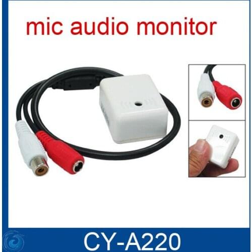 6-12V Audio Pickup Recording Surveillance Sound Monitor for CCTV Camera Mic