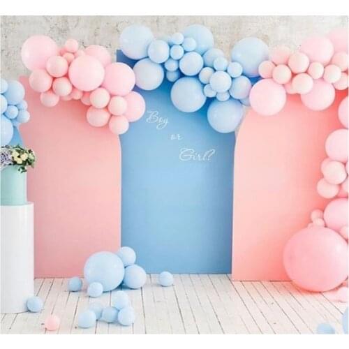 1.2M*2.4M Birthday Party Banquet Decoration Pink Blue Board Acrylic Round Arch Backdrop Wall Decor