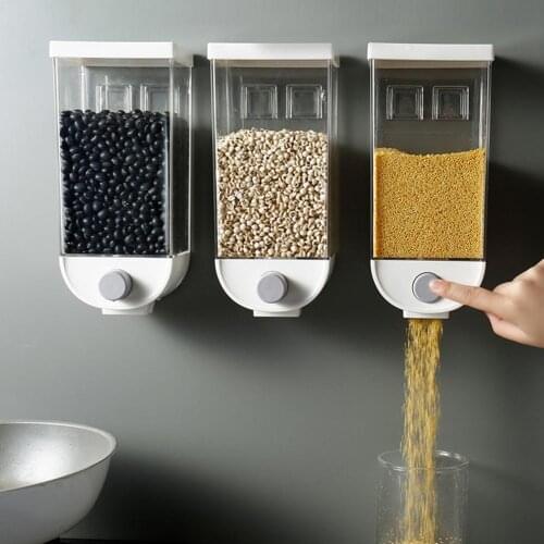1000/1500ml Wall Hanging Food Container Grain Storage Box Kitchen Bean Dispenser Storage Container storage jars jar glass bottle