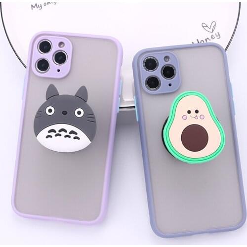 3D Cute Cartoon Avocado Camera Protection Phone Case For iPhone X XR XS 11 Pro Max 6S 7 8Plus Holder Shockproof Cover Gift Coque