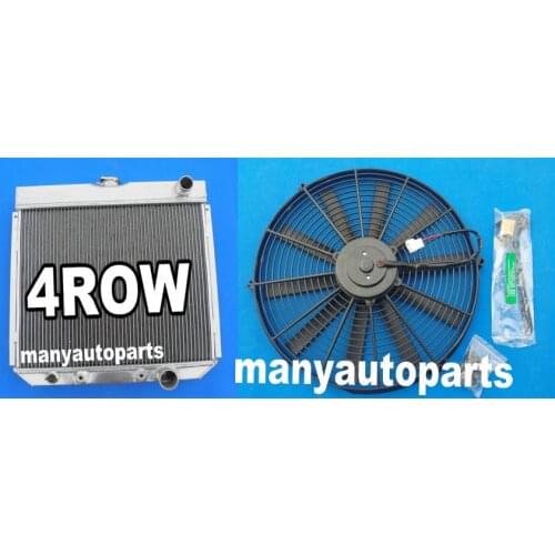 4CORE Aluminum Radiator for 1963-1969 Ford Fairlane 1967-1969 Ford Mustang+A FAN