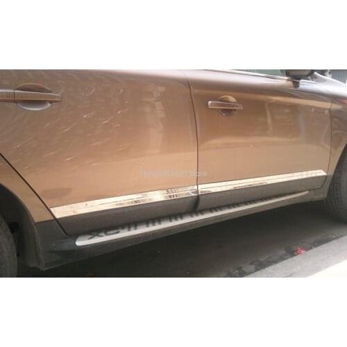 4 PCS Car Accessories Chrome 4pcs Side Door Body Trim Molding for VOLVO XC60 2009 2010 2011 2013 Auto Styling
