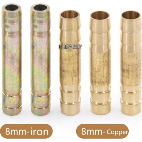4 Pieces Oxygen / Acetylene Pipe Joint Connection 8mm Copper Pagoda Quick Plug Straight Gas Pipe Hose Joint