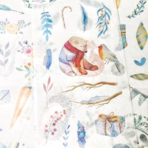 6 Sheets /Pack FairyTowns Animals Bear Creative Student Handbook Decoration