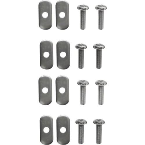 8 Sets Kayak Canoe Boat Screws+Track Nuts Stainless Steel Rail Hardware Gear Mounting Replacement Kayak Accessories