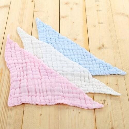 Baby bibs Simple Design Soft Pure Cotton Bibs Burp Cloths Saliva Towel Feeding Triangle Bandana Neonatal Towels cotton