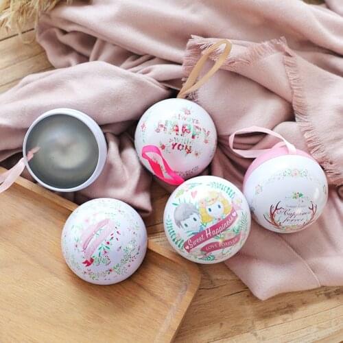 Fantasy Mini Cute Cartoon Sphere Shape 7 x 7 x 7cm Candy Pill Lipstick Tin Storage Coin Box for Wedding Party Gifts