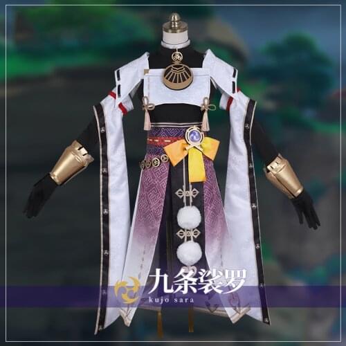Genshin Impact Sara Jiutiaosuoluo Game Suit Uniform Cosplay Costume Halloween Carnival Party Outfit For Women 2021 NEW
