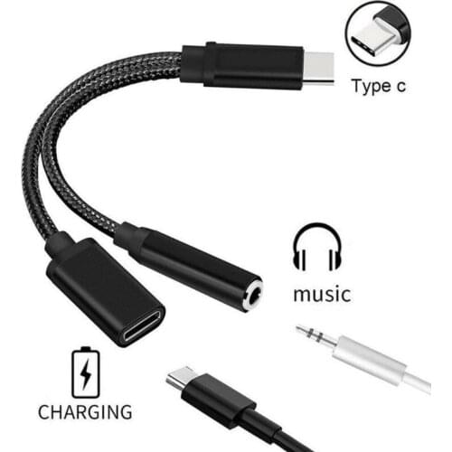 Fast Transmission Aluminum Alloy Type-C to 3.5mm Digital Audio Adapter Cable Small Convenient Black/ Gold/ Rose Gold