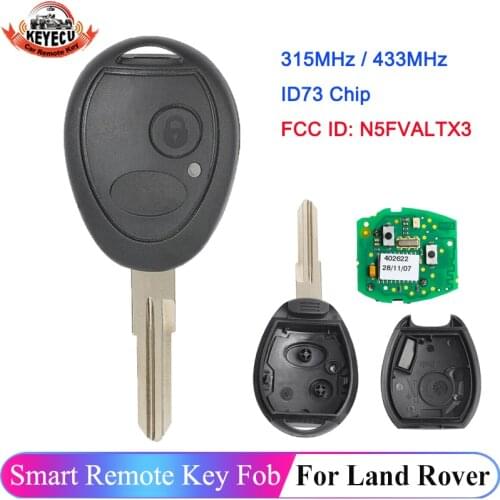 KEYECU Aftermarket Remote Key Fob 315Mhz/433MHz ID73 for US /Euro Land Rover Discovery 1999 2000 2001 2002 2003 2004 - N5FVALTX3