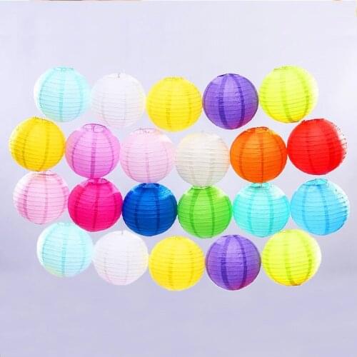 Chinese Round Paper Lanterns Hanging Paper Ball 14''35cm for Wedding Party Kids Birthday Party Christmas Home Decor Accessories