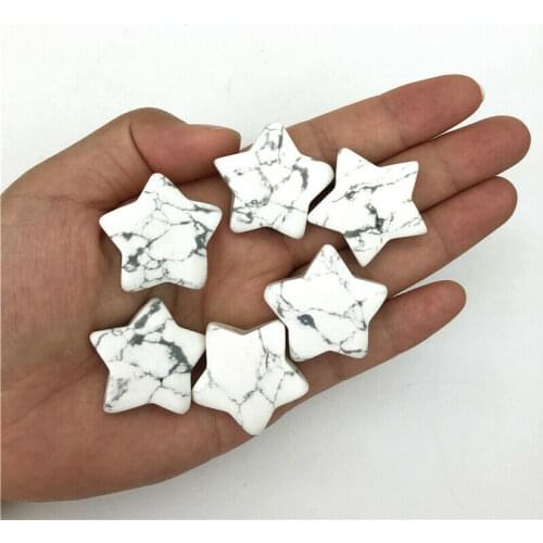 Beautiful 1PC Natural White Turquoise Star Shaped Crystal Gemstone Healing Stones Decor Crafts Natural Quartz Crystals