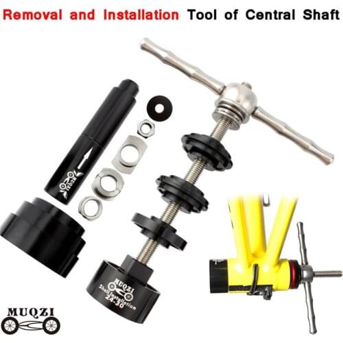 Static installation and removal tool kit for bicycle press-in bottom axle Remove and install center axle and housing