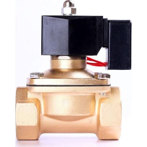 1-1/2" Energy Saving Normally Closed Solenoid Valve Brass Switch Valve Water Valve 220V 12V 24 Hours Energize Not Fever